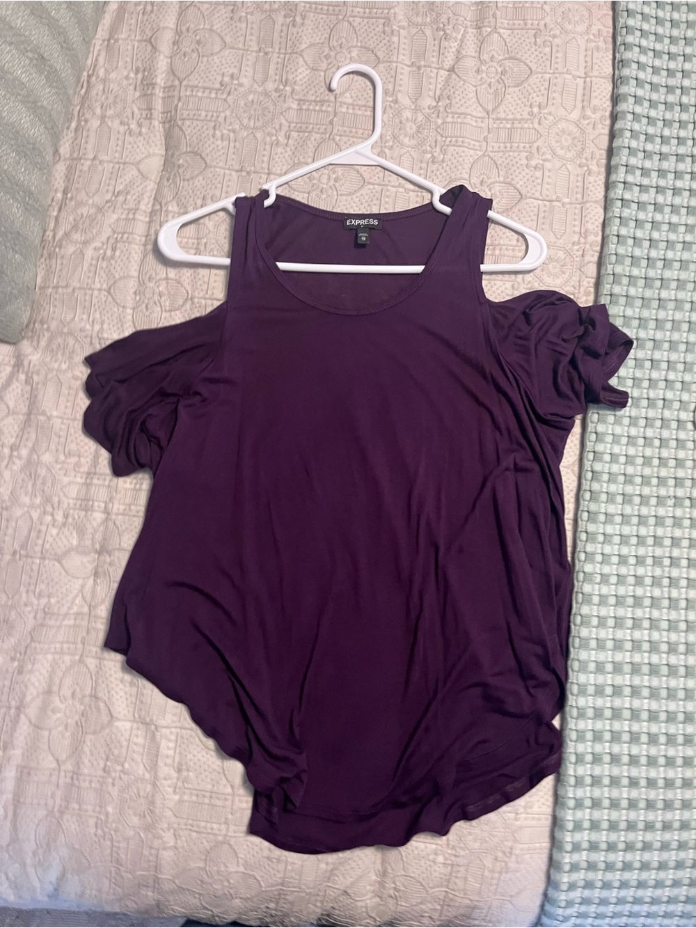 Express Cold-Shoulder Tank Top - Plum